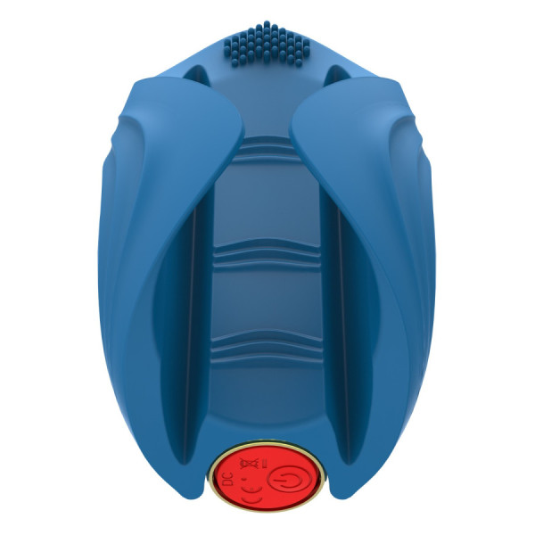 Masturbateur vibrant bleu en silicone, USB MILO 